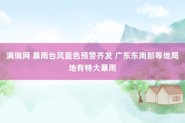 满瑞网 暴雨台风蓝色预警齐发 广东东南部等地局地有特大暴雨